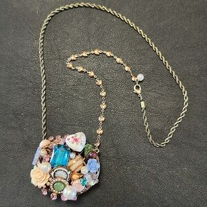 Betsey Johnson Cluster Filigree Statement Necklace